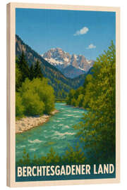 Holzbild Berchtesgadener Land Reisekunst - Sabine Wagner