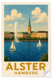 Wandsticker Hamburg, Alster Reisekunst