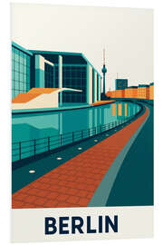 Hartschaumbild Berlin, Spree Reisekunst