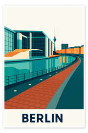 Poster Berlin, Spree Reisekunst