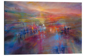 Alubild Crimson Tide On Blue - Annette Schmucker