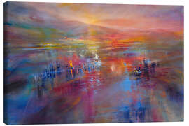 Leinwandbild Crimson Tide On Blue - Annette Schmucker