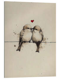 Quadro em plexi-alumínio Sparrow Love - Olga Telnova