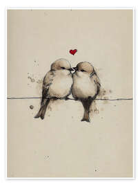 Wandbild Spatzenliebe - Olga Telnova