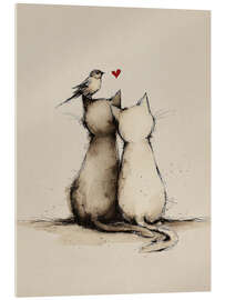 Acrylglasbild Katzenliebe - Olga Telnova