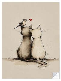 Wandsticker Katzenliebe