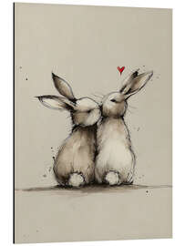 Alubild Kaninchen verliebt - Olga Telnova