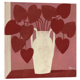 Acrylglasbild Rote Valentinsblumen - Marco Marella