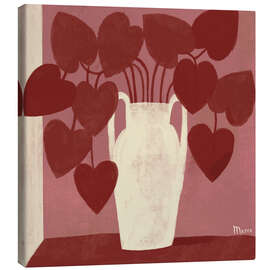 Leinwandbild Rote Valentinsblumen - Marco Marella