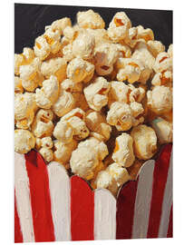 Hartschaumbild Popcorn in gestreifter Schale