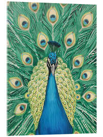 Acrylglasbild Balzender Pfau - Ohkimiko