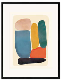 Gerahmter Kunstdruck Abstrakte minimalistische Formen