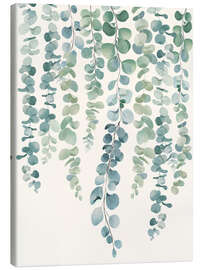 Leinwandbild Aquarell Eukalyptusblätter - Branka Kodžoman