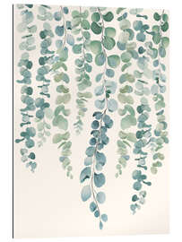 Quadro em plexi-alumínio Watercolor Eucalyptus Leaves - Branka Kodžoman