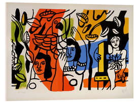 Acrylglasbild Frauen mit Papageien - Fernand Léger