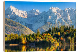 Holzbild Herbstnachmittag in den Bayerischen Alpen - Moqui, Daniela Beyer