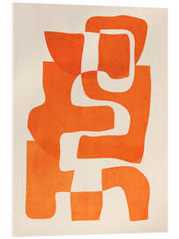 Acrylglasbild Abstrakte orange Form - ThingDesign