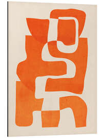 Aluminium print Orange Abstract Form - ThingDesign