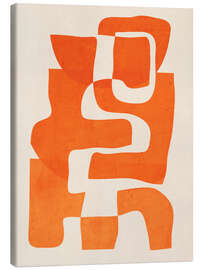 Leinwandbild Abstrakte orange Form - ThingDesign