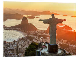 Acrylglasbild Christusstatue und Zuckerhut, Rio de Janeiro, Brasilien - Matteo Colombo