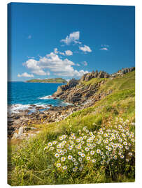 Lærredsbillede Felsküste am Pointe de Bihit, Trébeurden, Brittany - Christian Müringer