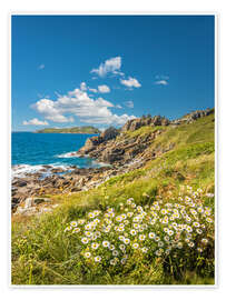Wandbild Felsküste am Pointe de Bihit, Trébeurden, Bretagne - Christian Müringer
