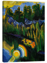 Leinwandbild Sonne im Schilf - Max Pechstein