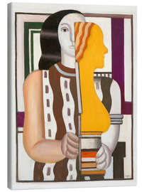 Leinwandbild The Statuette, A Female Portrait