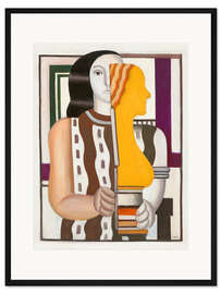 Gerahmter Kunstdruck The Statuette, A Female Portrait - Fernand Léger