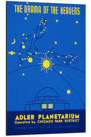Tableau en aluminium The Drama Of The Heavens, Adler Planetarium - Vintage Advertising Collection
