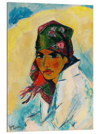 Gallery Print Porträt einer Frau, Lotte mit Kopftuch