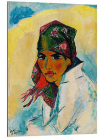 Magnettafel Porträt einer Frau, Lotte mit Kopftuch