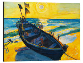 Alubild Boot bei Sonnenaufgang - Max Pechstein