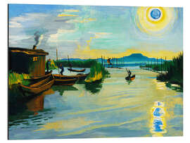 Alubild Sonnenaufgang über dem Gardasee - Max Pechstein