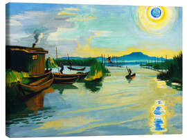 Leinwandbild Sonnenaufgang über dem Gardasee - Max Pechstein