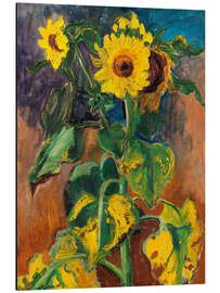 Alubild Sonnenblumen