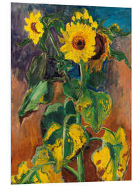 Hartschaumbild Sonnenblumen