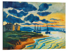 Alubild Sonnenuntergang am Meer