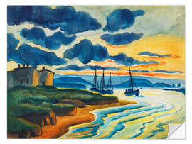 Wandsticker Sonnenuntergang am Meer