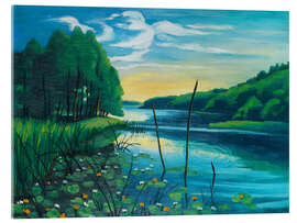 Acrylglasbild Ein ruhiger Platz am See - Max Pechstein