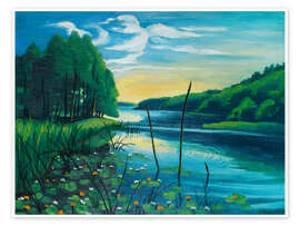 Wandbild Ein ruhiger Platz am See - Max Pechstein