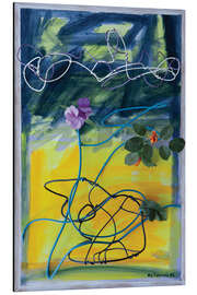 Tableau en aluminium Blue Flower 1992 - Else Raasum