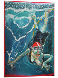 Acrylglasbild Alte Schwimmerin, 2000 - Jean Moreaux