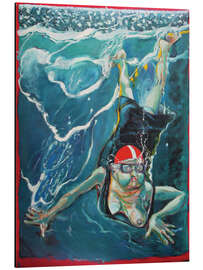 Alubild Alte Schwimmerin, 2000 - Jean Moreaux