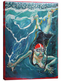 Leinwandbild Alte Schwimmerin, 2000 - Jean Moreaux