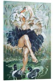 Acrylglasbild Die Schwäne der Zeit, 1988 - Jean Moreaux