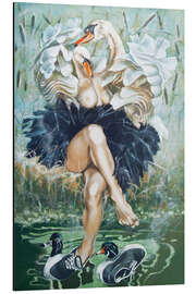 Print på aluminium The Swans of Time, 1988 - Jean Moreaux