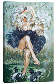 Canvas print The Swans of Time, 1988 - Jean Moreaux