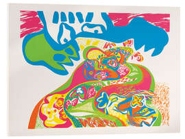 Tableau en verre acrylique Promoteur Méchant 1974 (Naughty Promoter) - Else Raasum