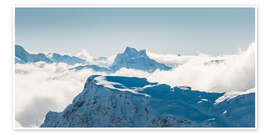 Wandbild Hasenfluh und Patteriol, Arlberg, Österreich - Lucas Tiefenthaler